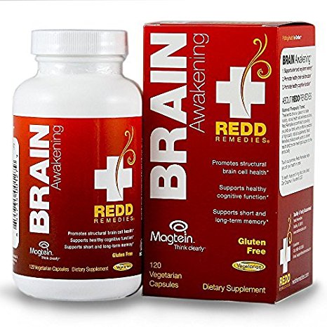 Redd Remedies Brain Awakening - A Cognitive Function Supplement - Supports Healthy Cognitive Function - Promotes Structural Brain Cell Health - 120 Vegetarian Capsules
