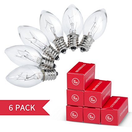 Levoit 15Watt Himalayan Salt Lamp Bulbs, 6 Pack-E12 Socket Incandescent Light Bulbs with Levoit Designed Gift Package