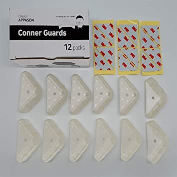 APPASON Double Structure Designed Corner Guards, Baby Proofing Table Corner Protectors, Keep Child Safe, Protectors for Furniture Against Sharp Corners 12 Packs