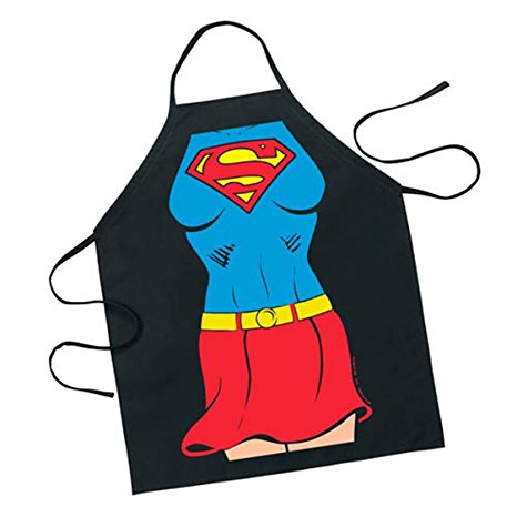 ICUP DC Comics - Supergirl Be The Character Adult Size 100% Cotton Adjustable Black Apron