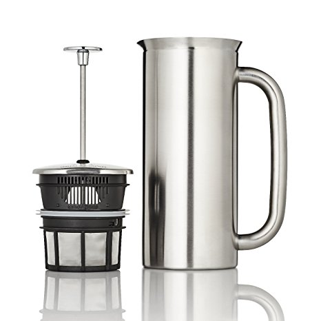 Espro Coffee Press P7-32 oz Double Wall Vacuum Insulated Brushed Stainless Steel Coffee Press