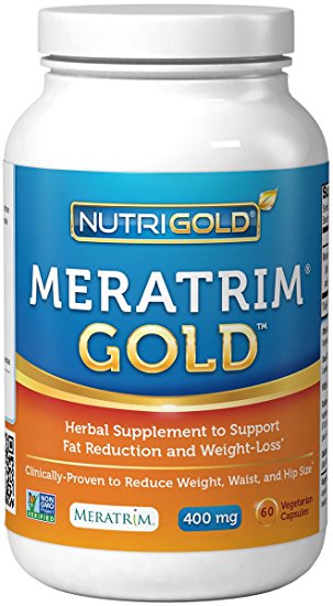 Meratrim Gold - Clinically-Proven Fat Burning and Fast Weight-Loss with Results in 2 to 8 Weeks - 400 mg, 60 Vegetarian Capsules