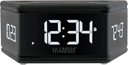 La Crosse Technology 617-106 3-Sided LED Alarm Clock-Black Bottom