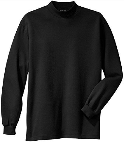 Men's Interlock Knit Mock Turtleneck in Sizes XS-6XL