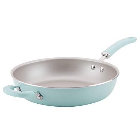 Rachael Ray 12018  Create Delicious Deep Nonstick Frying Pan / Fry Pan / Skillet - 12.5 Inch, Blue
