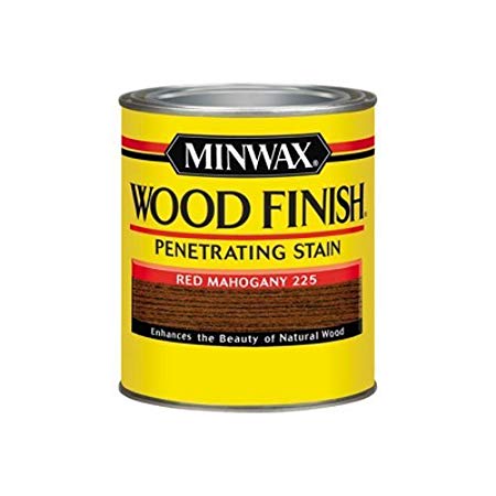 Minwax 70007444 Wood Finish Penetrating Stain, quart, Red Mahogany