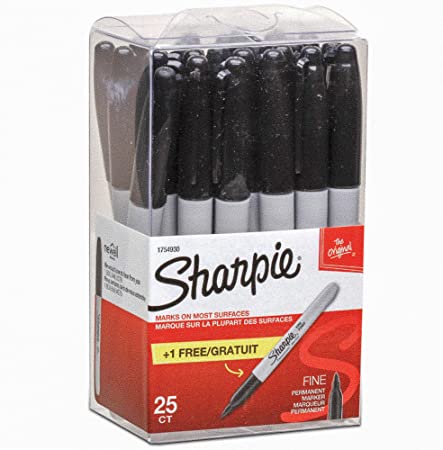 Sharpie Original Fine Permanent Black Marker - 25 Count