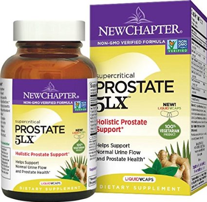 New Chapter Prostate 5LX, Prostate Supplement with Saw Palmetto   Selenium - 60 ct Vegetarian Capsule