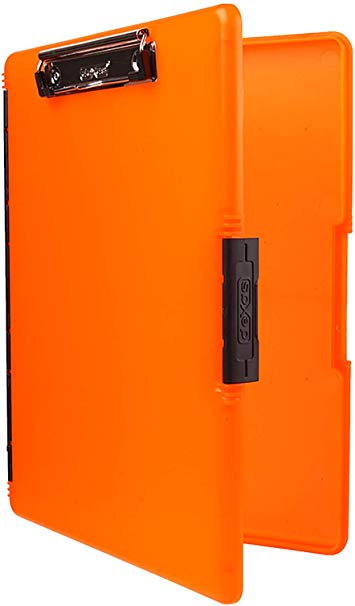 Dexas 3517-804 Slimcase 2 Storage Clipboard with Side Opening, Neon Orange