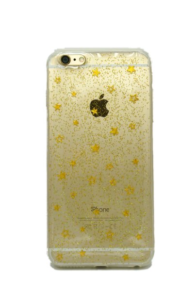 47 ONLY  iPhone 6 iPhone 6S Case Soft TPU Cover Handmade Real Pressed Dried Flowers Crystal Clear Personalized 3D Effect FS 0413 Phone Case Golden Stars