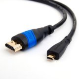 KabelDirekt 10 feet Micro HDMI to HDMI Cable 1080p 4K 3D High Speed with Ethernet ARC - FLEX Series