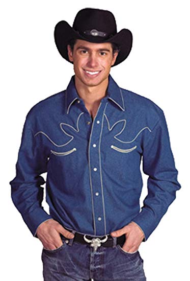 Western Express Men's Cotton Retro Cow Shirt