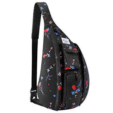 Kamo Sling Backpack - Rope Bag Crossbody Backpack Travel Multipurpose Daypacks for Men Women Lady Girl Teens