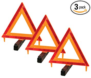 Performance Tool W1498 Large Early Warning Roadside Emergency Reflective Triangle (Pack of 3)