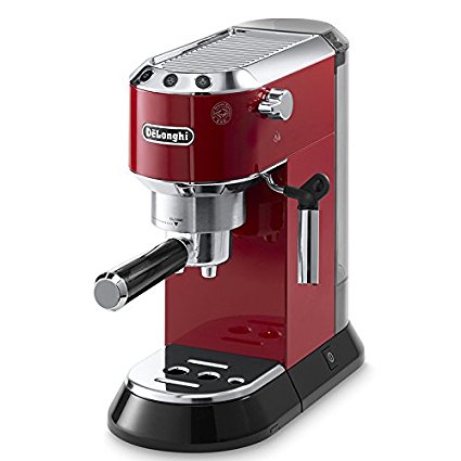 De'Longhi EC680.R Dedica Coffee Machine with 15 Bar Espresso Pump - Red