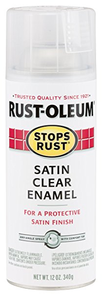 Rust-Oleum 285092 Stops Rust Protective Enamel Spray Paint, Satin Clear