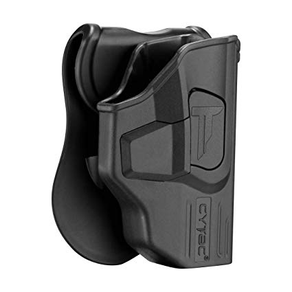 Glock 43 Holsters, OWB Holster for Glock 43 43X, Tactical Polymer Outside The Waistband Belt Carry Holster with 360° Adjustable Paddle, G43 Pistol Holster - Right Hand