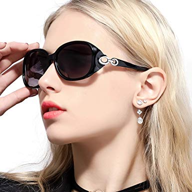 FIMILU Retro Sunglasses for Women Driving, Large Frame Polarized Lenses with UV400 Protection Classic Fashion Sun Eye Glasses