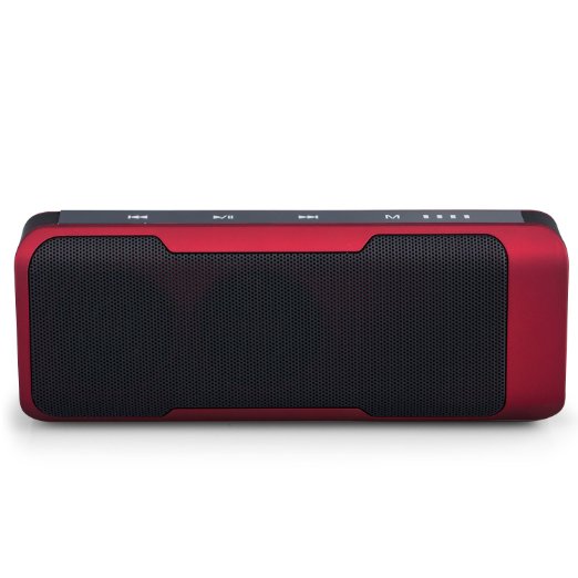 Pacuwi Portable Stereo Bluetooth Speaker Multi-function with 4000mAh Power Bank Compatible for iPhone  Android Phones and PC and iPod and MP3  MP4 Support FM Radio  TF Card