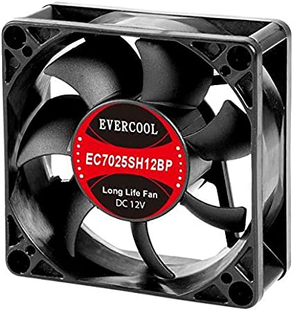 Evercool 70x70x25mm High Speed PWM Fan EC7025SH12BP