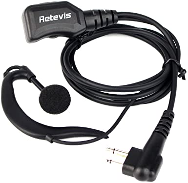 Retevis Walkie Talkie Earpiece with Mic, G-Type Volume Adjustable Security Headset for Motorola CLS1410 CLS1110 CP200 GP300 GP2000 Two Way Radio (1pack)