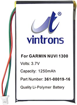 VINTRONS 361-00019-12, 361-00019-16 Battery, Garmin Nuvi 1300 Battery Replacement for Garmin Nuvi 1300, Nuvi 1400, Nuvi 1370, Nuvi 1390,