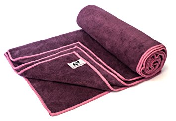 Quick Drying Microfiber Yoga Sports Travel Towel - Perfect for the Gym, Camping, Fitness, Backpacking and the Beach - Most Absorbent on The Market - Extremely Soft and Lightweight