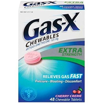 Gas-X Chewable Extra Strength Gas Relief Cherry Flavor 48 tablets