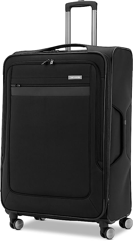 Samsonite Ascella 3.0 Softside Expandable Luggage, Black, Large Exp Spinner