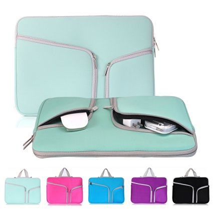 Egiant 11.6"/12" Zipper Briefcase Handbag Sleeve Case Bag for MacBook Air 11 & Mabook 12 Retina Display & Up To 12 Inch Loptop Ultrabook Chromebook Bag Sleeve Case (Turquoise)