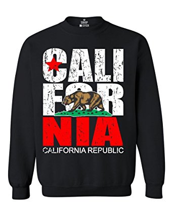 Shop4Ever California Republic Vintage Crewnecks Cali Flag Sweatshirts