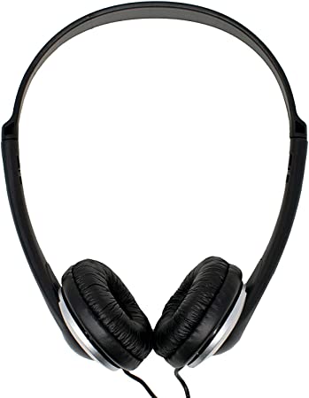 On-Ear Lightweight Headphones with Volume Control & 6m Long Lead for PC, Laptop, Tablet, TV, iPod | In-line Volume Control with Mono/Stereo Switch | iCHOOSE