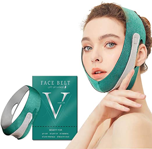 Face Slimming Strap, Double Chin Reducer, V line face lifting belt for improving Sagging skin, Anti Wrinkle and firming skin