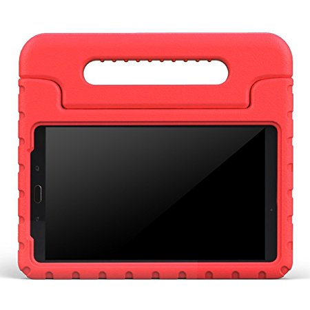 BMOUO Samsung Galaxy Tab A 8.0 Kids Case - EVA ShockProof Case Light Weight Kids Case Super Protection Cover Handle Stand Case for Kids Children for Samsung Galaxy TabA 8-inch Tablet - Red Color