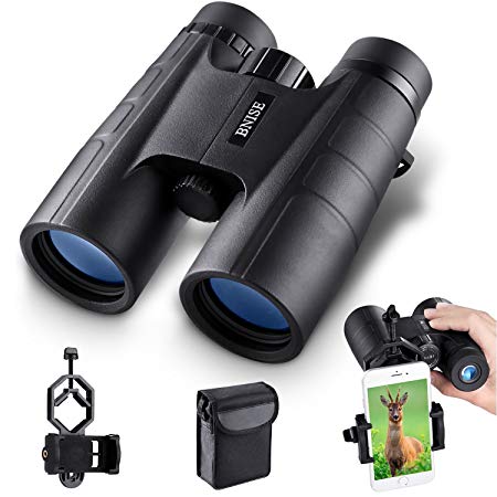 BNISE Binoculars for Adults Bird Watching,10X42 Compact HD Professional, BAK4 Prism FMC Lens, Suitable for Outdoor Travel, Hunting and Concerts, with Smartphone Adapter
