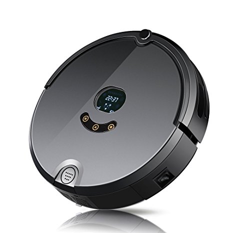 Smart Robotic Vacuum Cleaner with Strong Suction Automatic Charging Virtual Wall Remote Control Robot Mop Filter for Pet, Cleans Hard Floors to Medium-Pile Carpets