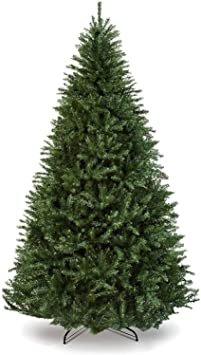 AidonRew 7ft Artificial Christmas Tree for Holiday Party Decoration, Xmas Spruce Tree with Bushy Branch Tips, Easy Assembly, Metal Hinges Foldable Stand