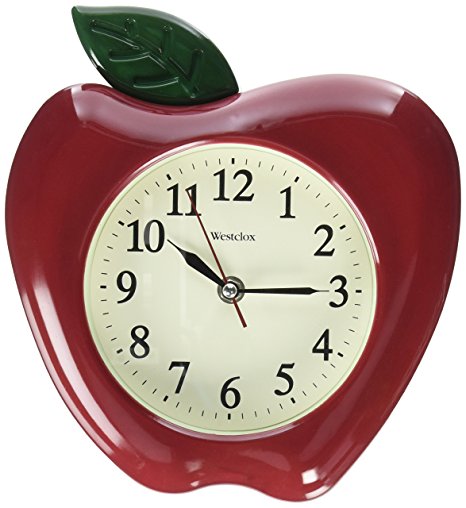 Westclox 3D Apple Wall Clock, 10"