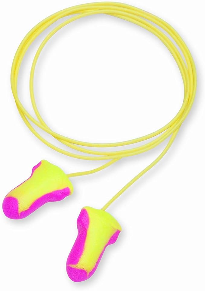 Howard Leight by Honeywell Laser Lite High Visibility Disposable Foam Earplugs, 100-Pairs, Pink/Yellow, LL-30