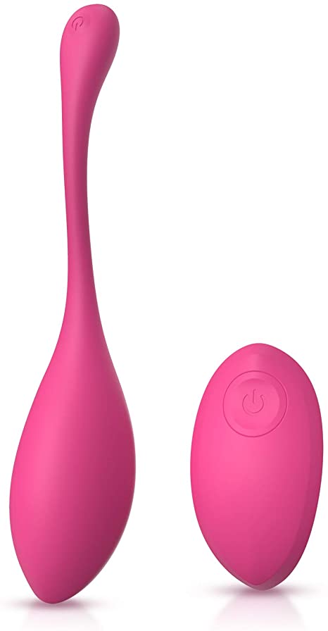 Allovers Kegel Ball with Tapered Head and Curve, Ben Wa Balls with 10 Powerful Vibrations for Bladder Control, Pelvic Floor Exercises & Tightening for Women: Beginners & Advanced
