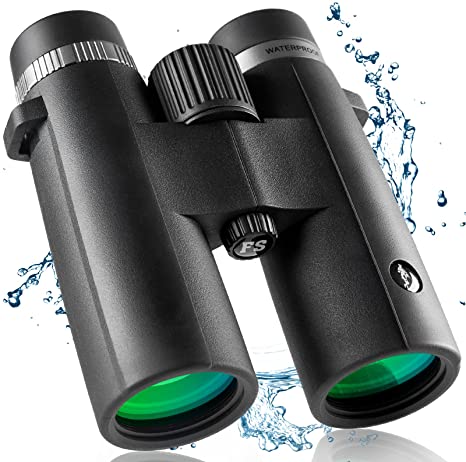 10x42 Binoculars for Adults - HD Professional Waterproof Binoculars for Hunting with BAK4 Prism FMC Lens High Power Binoculars for Bird Watching Wildlife Hiking Sightseeing Travel Concerts, Black