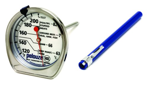 Rubbermaid Commercial FGTHM200DS Pelouze Stainless Steel Dishwasher Safe Meat Thermometer