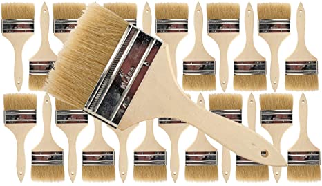 Pro Grade - Chip Paint Brushes - 24 Ea 4 Inch Chip Paint Brush