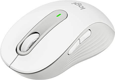 Logitech Signature M650 Wireless Mouse - for Small to Medium Sized Hands, 2-Year Battery, Silent Clicks, Customizable Side Buttons, Bluetooth, Multi-Device Compatibility - Off White