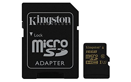 Kingston Digital 16GB Microsdhc Class U3 UHS-I 90R/45W   SD Adapter (SDCG/16GB)