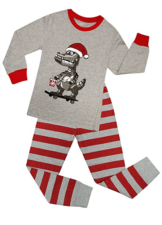 ATTRACO Little Boys' 2 Piece Pajamas Set Kids Christmas Sleepwear Cotton PJS