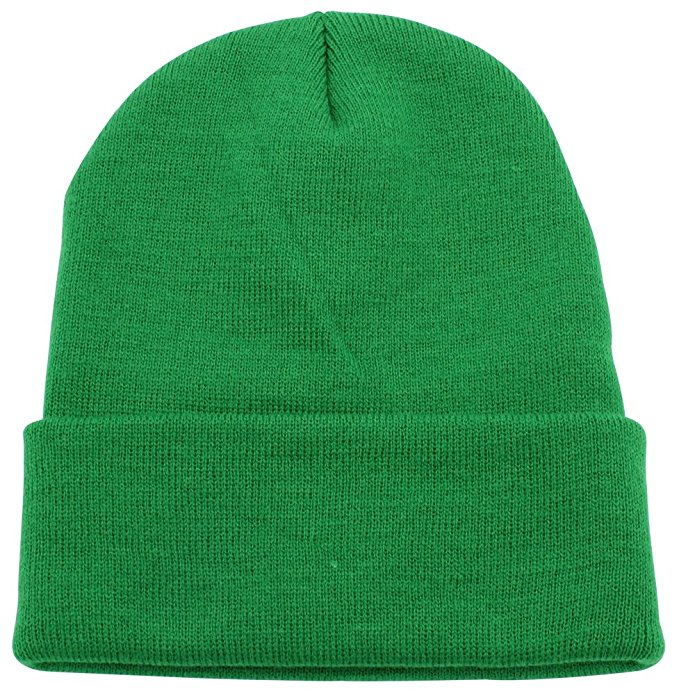 Top Level Unisex Cuffed Plain Skull Beanie Toboggan Knit Hat/Cap