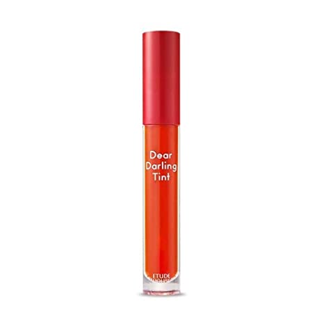 ETUDE HOUSE Dear Darling Water Gel Tint (#OR201 Kumquat Red) - Long-lasting Effect up with Fruity, Juicy, Moist, and Vivid coloring