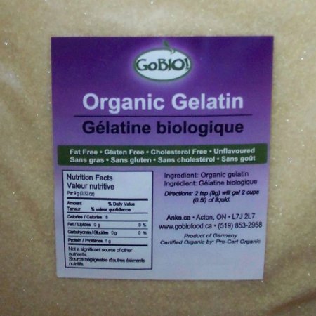 GoBIO! Organic Gelatin Powder - 1 Pound Bag