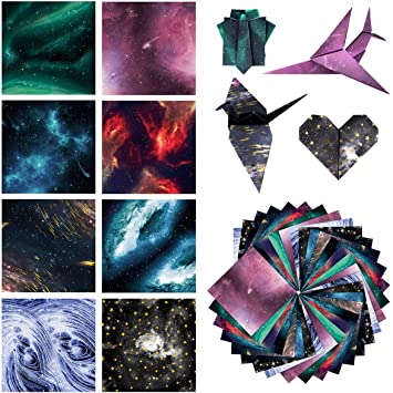 Paperkiddo Origami Paper Premium Quality Craft Folding Paper for Arts and Crafts (Starry Space)